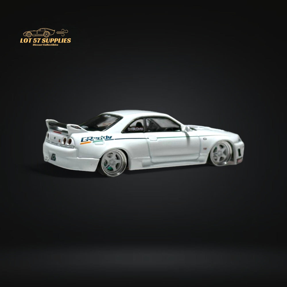 CUSTOM KAIDO Nissan Skyline GT-R R33 GREDDY V1 in White 1:64 KHMG113 (ONLINE ORDER ONLY)