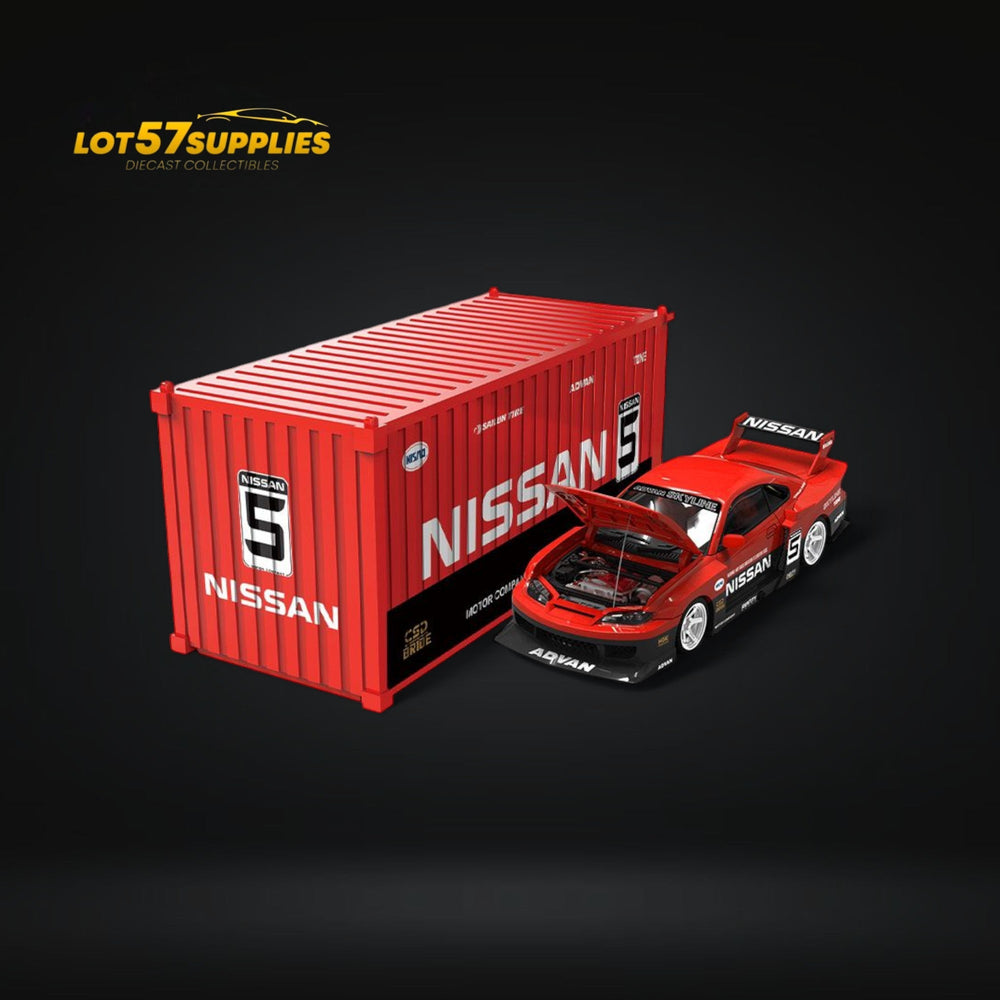 (Pre-Order) SUPCAR Silvia S15 Advan LBWK Livery w/ Container 1:64 (ONLINE ORDER ONLY)
