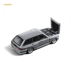 Mortal BMW E30 Touring Wagon in Argent Grey w/ Openable Hood 1:64 (ONLINE ORDER ONLY)