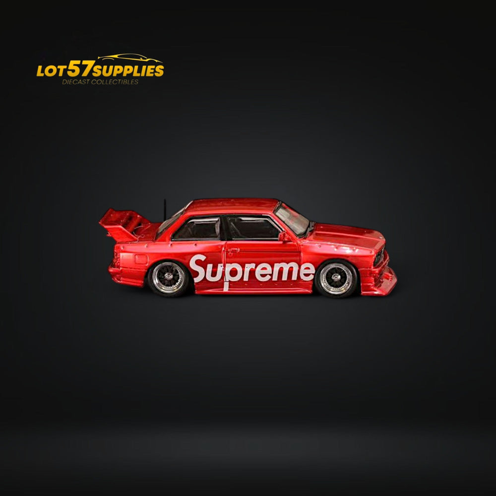 Street Weapon BMW E30 in SUP Red Livery 1:64 (ONLINE ORDER ONLY)