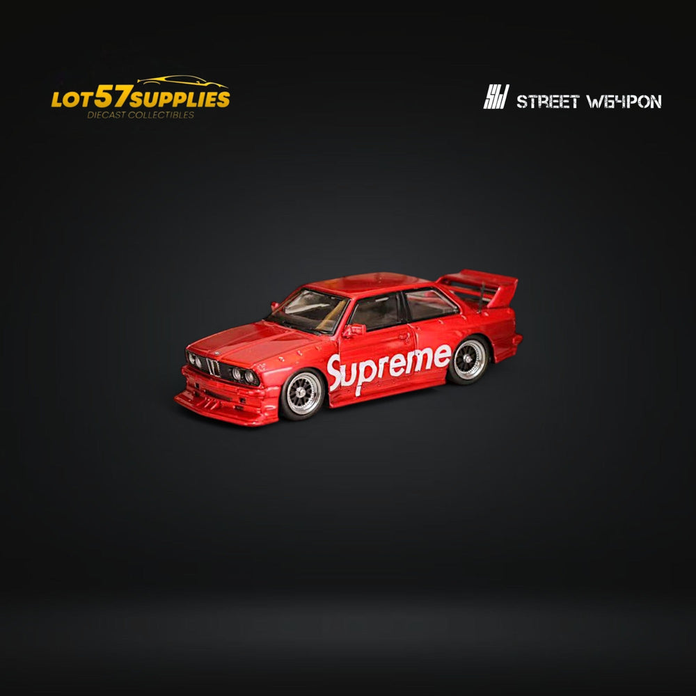 Street Weapon BMW E30 in SUP Red Livery 1:64 (ONLINE ORDER ONLY)