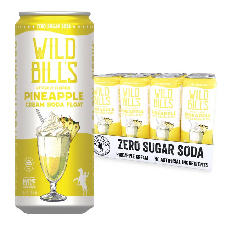 Wild Bill’s Zero Sugar Pineapple Craft Soda (12oz) (ONLINE ORDER ONLY)