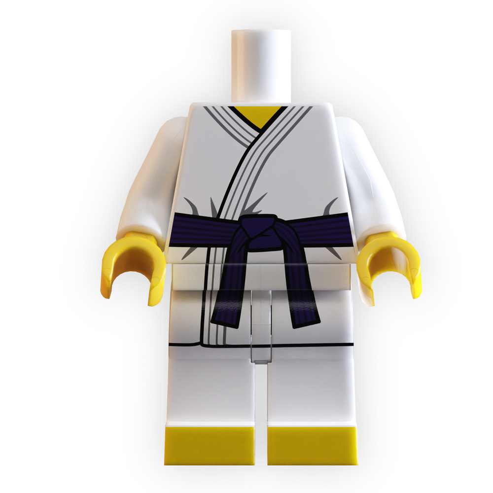 Purple Belt Karate Minifig Body (ONLINE ORDER ONLY)