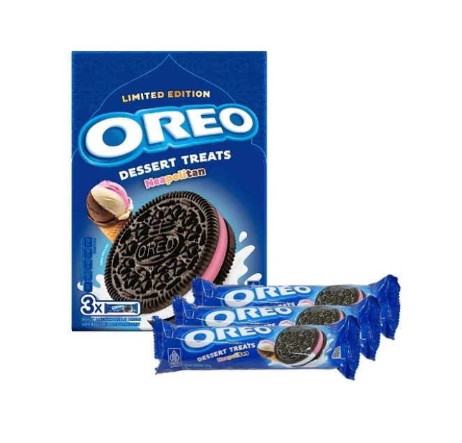 Oreo Neopolitan Ice Cream - Box of 3 Sleeves (113g) (Indonesia) (ONLINE ORDER ONLY)
