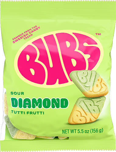 Bubs Sour Diamond Tutti Frutti (156g) (ONLINE ORDER ONLY)