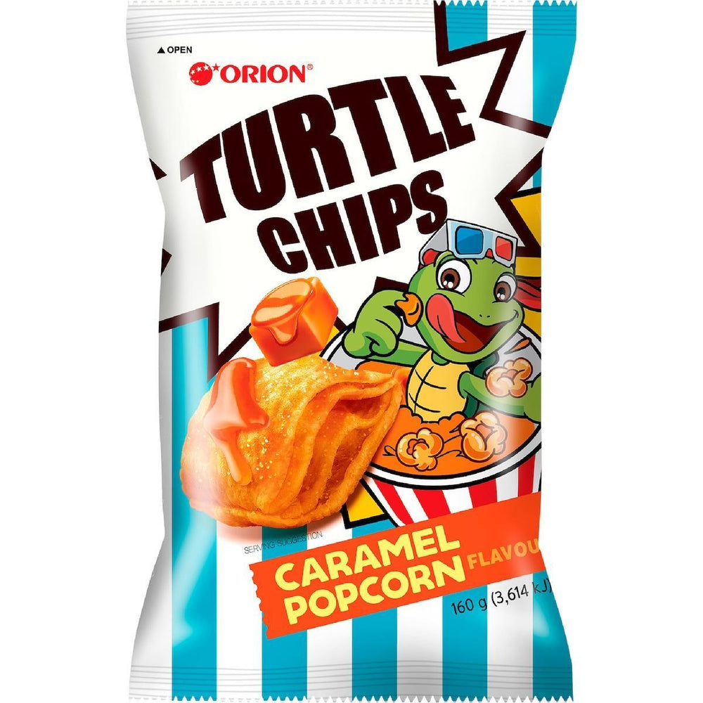 Orion Turtle Chips Caramel Popcorn Flavor (160g) (Korea) (ONLINE ORDER ONLY)