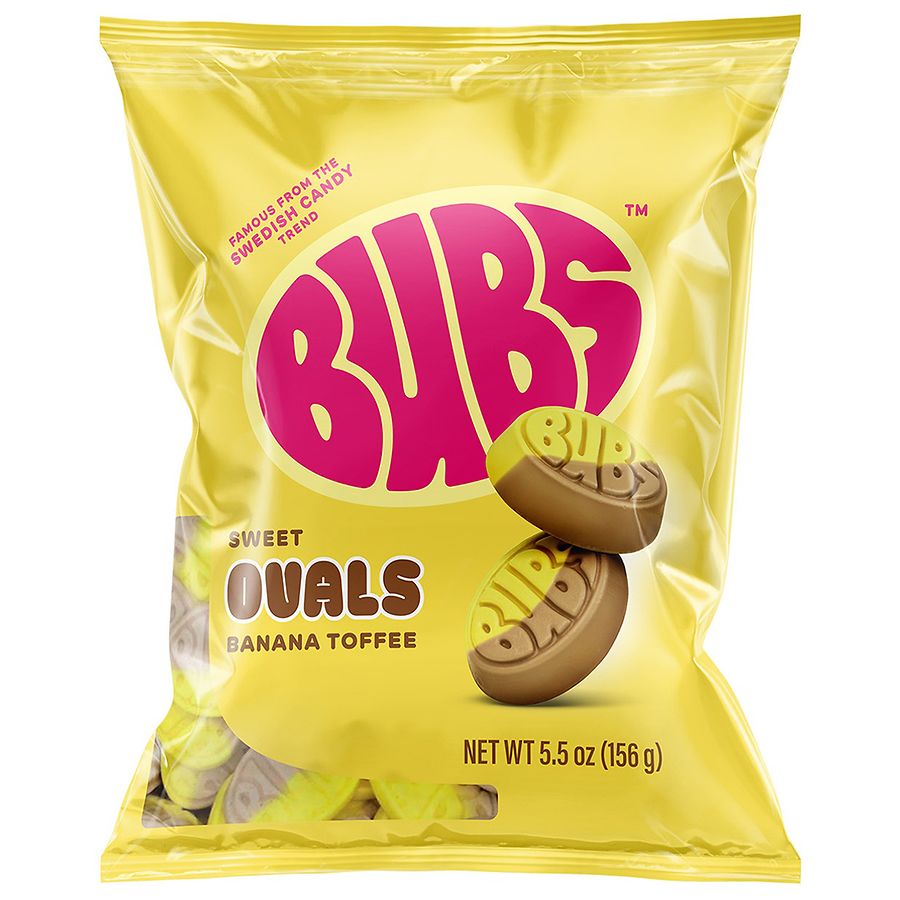 Bubs Sweet Ovals Banana Toffee (156g) (Sweden) (ONLINE ORDER ONLY)