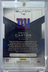 2025 Panini Black FOTL Abdul Carter #142 /25 Citrine Auto Rookie RC Football Card