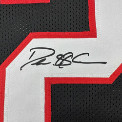 Facsimile Autographed Deion Sanders Atlanta Black Reprint Laser Auto Football Jersey Size Men's XL (ONLINE ORDER ONLY)