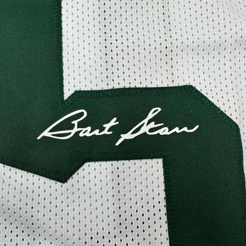 Facsimile Autographed Bart Starr Green Bay White Reprint Laser Auto Football Jersey Size Men's XL (ONLINE ORDER ONLY)