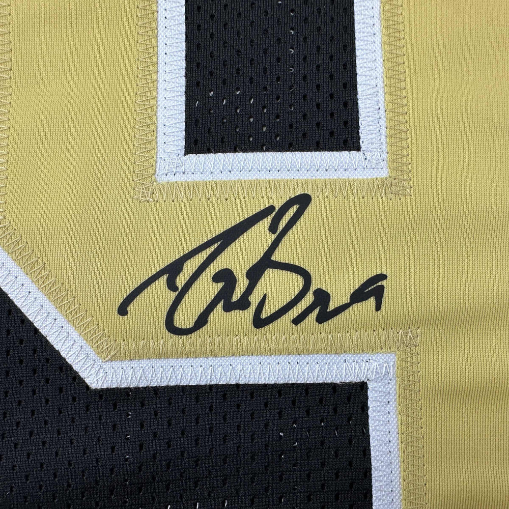 Facsimile Autographed Drew Brees New Orleans Black Reprint Laser Auto Football Jersey Size Men's XL (ONLINE ORDER ONLY)