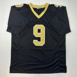 Facsimile Autographed Drew Brees New Orleans Black Reprint Laser Auto Football Jersey Size Men's XL (ONLINE ORDER ONLY)