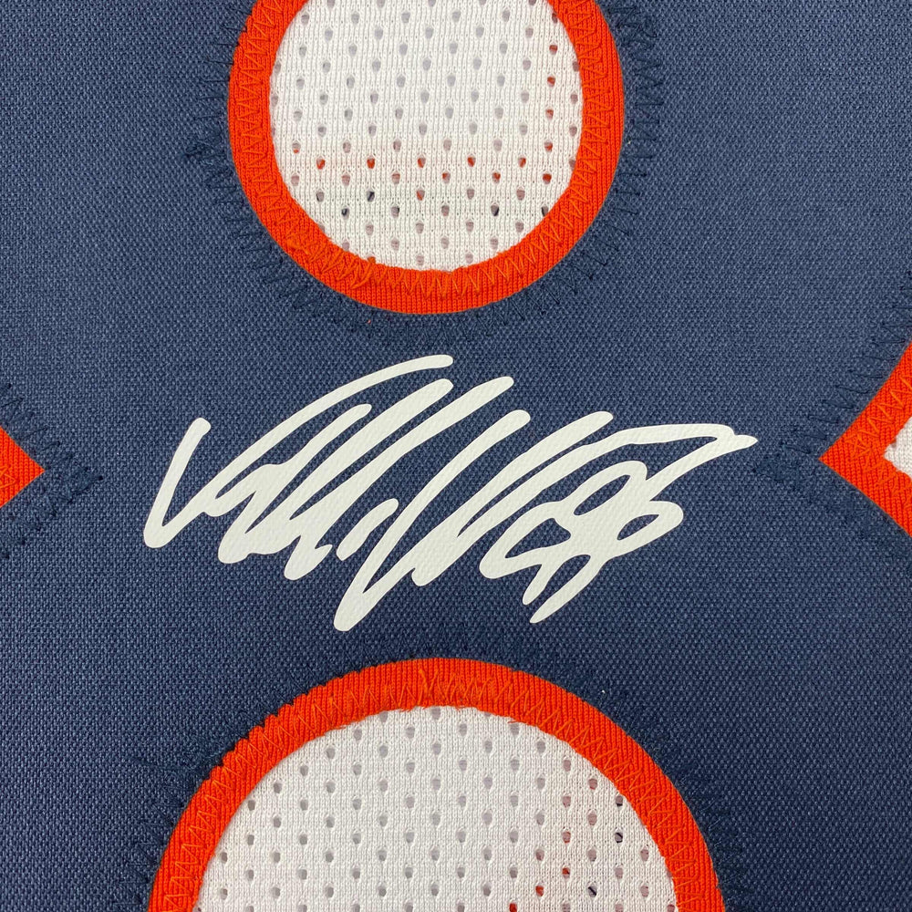 Facsimile Autographed Von Miller Denver White Reprint Laser Auto Football Jersey Size Men's XL (ONLINE ORDER ONLY)