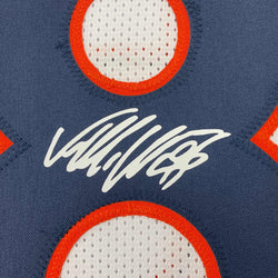 Facsimile Autographed Von Miller Denver White Reprint Laser Auto Football Jersey Size Men's XL (ONLINE ORDER ONLY)