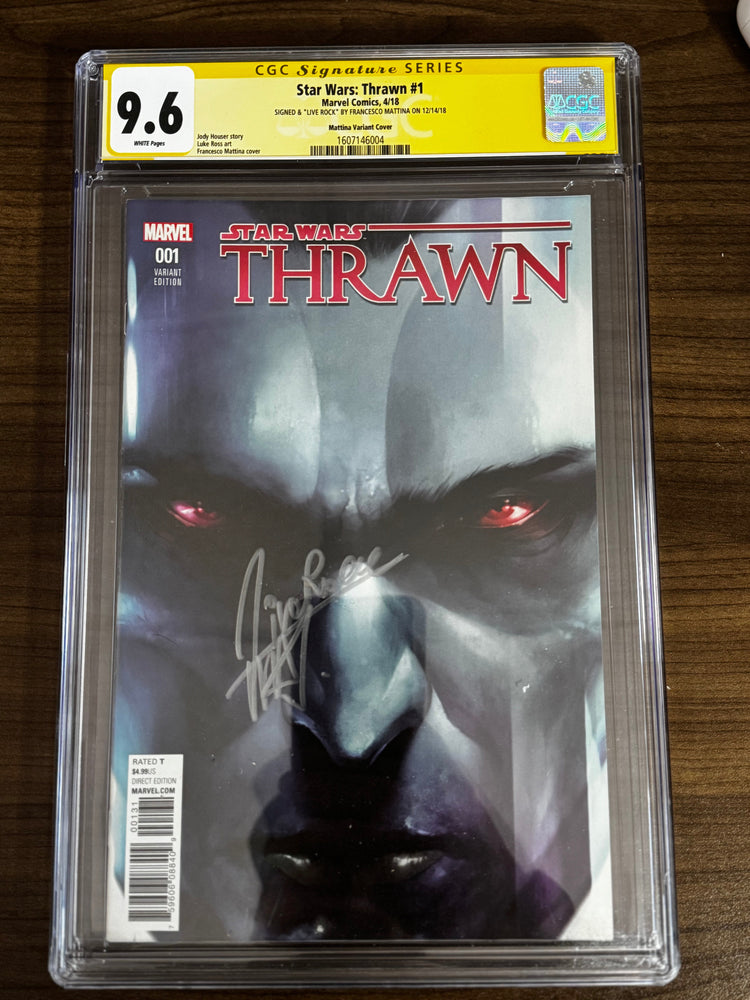 STAR WARS THRAWN #1 SIGNED BY FRANCESCO MATTINA 1:50 VAR CGC 9.6 SS YELLOW LABEL [IN STOCK] (ONLINE ORDER ONLY)