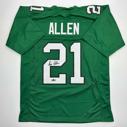 Facsimile Autographed Eric Allen Philadelphia Kelly Green Reprint Laser Auto Football Jersey Size Men's XL (ONLINE ORDER ONLY)