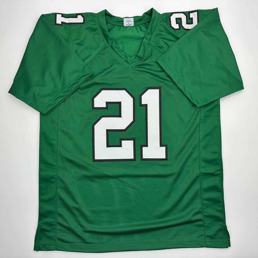 Facsimile Autographed Eric Allen Philadelphia Kelly Green Reprint Laser Auto Football Jersey Size Men's XL (ONLINE ORDER ONLY)