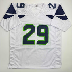 Autographed/Signed Earl Thomas III Seattle White Football Jersey Beckett BAS COA