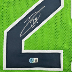 Autographed/Signed Earl Thomas III Seattle Green Football Jersey Beckett BAS COA