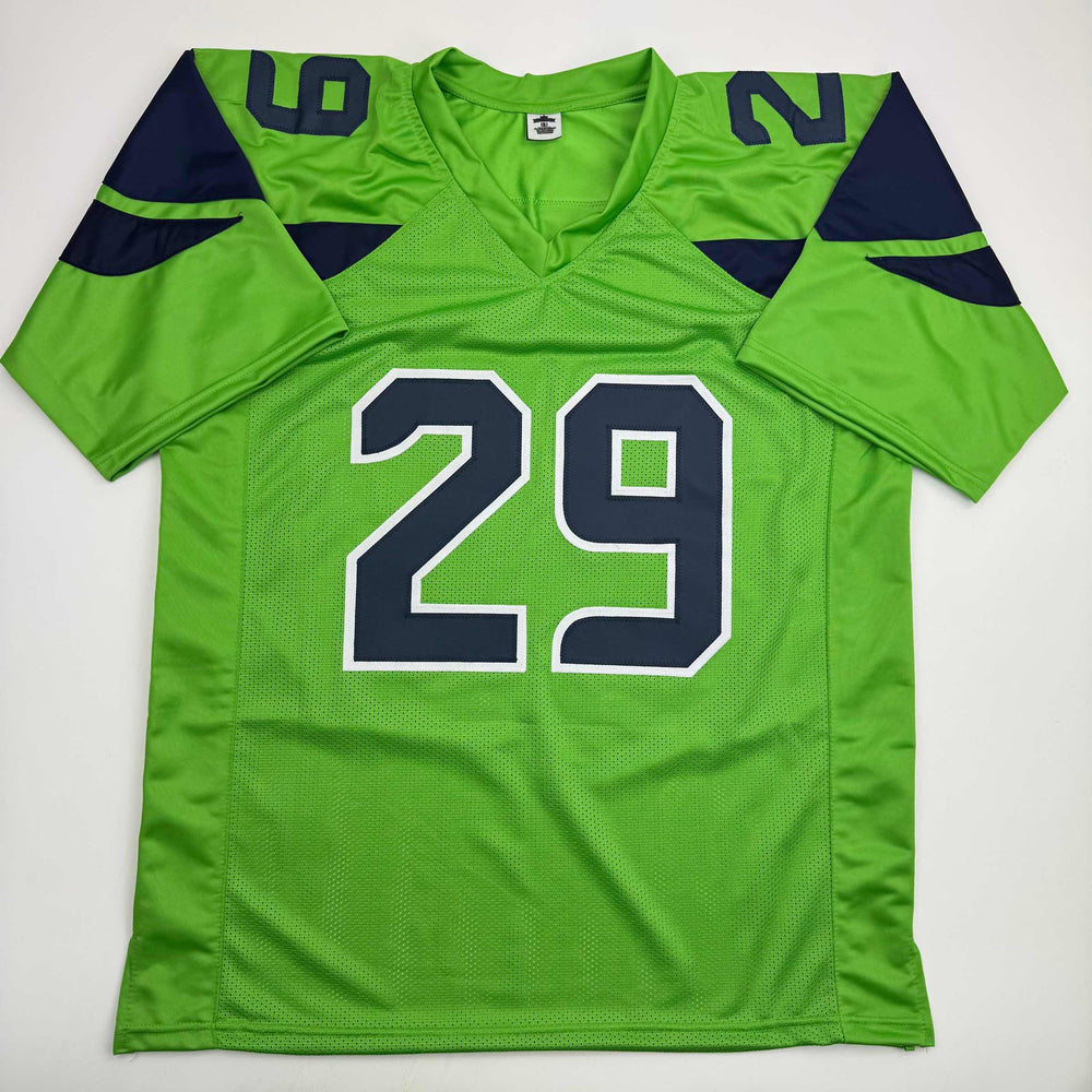 Autographed/Signed Earl Thomas III Seattle Green Football Jersey Beckett BAS COA