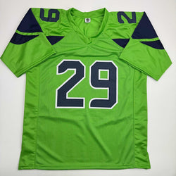 Autographed/Signed Earl Thomas III Seattle Green Football Jersey Beckett BAS COA