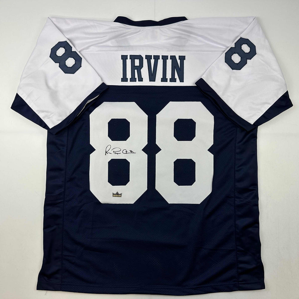 Facsimile Autographed Michael Irvin Dallas Thanksgiving Day Reprint Laser Auto Football Jersey Size Men's XL (ONLINE ORDER ONLY)