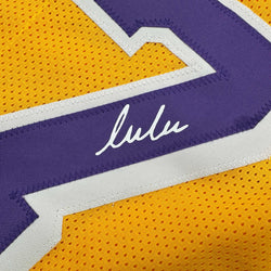 Facsimile Autographed Luka Doncic Los Angeles LA Yellow Reprint Laser Auto Basketball Jersey Size Men's XL (ONLINE ORDER ONLY)