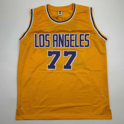 Facsimile Autographed Luka Doncic Los Angeles LA Yellow Reprint Laser Auto Basketball Jersey Size Men's XL (ONLINE ORDER ONLY)