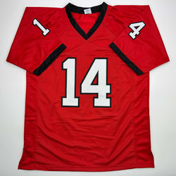Facsimile Autographed Gunner Stockton Georgia Red Reprint Laser Auto College Football Jersey Size Men's XL (ONLINE ORDER ONLY)