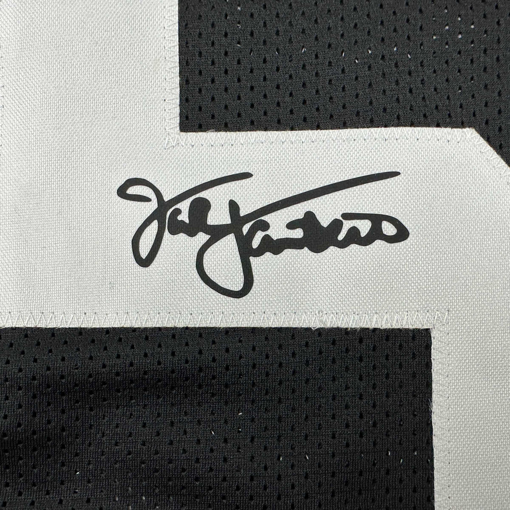 Facsimile Autographed Jack Lambert Pittsburgh Black Reprint Laser Auto Football Jersey Size Men's XL (ONLINE ORDER ONLY)