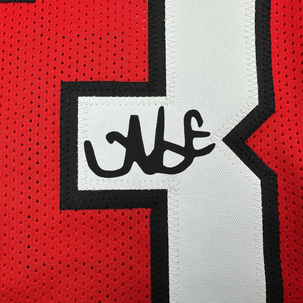Facsimile Autographed Nate Frazier Georgia Red Reprint Laser Auto College Football Jersey Size Men's XL (ONLINE ORDER ONLY)