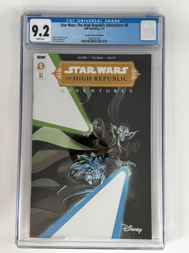STAR WARS THE HIGH REPUBLIC ADVENTURES #6 RI CGC 9.2 BLUE LABEL [IN STOCK] (ONLINE ORDER ONLY)