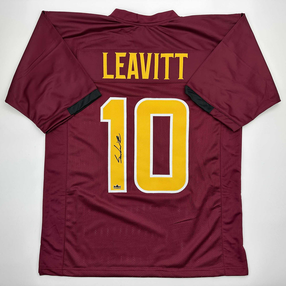 Facsimile Autographed Sam Leavitt Arizona State Red Reprint Laser Auto College Football Jersey Size Men's XL (ONLINE ORDER ONLY)