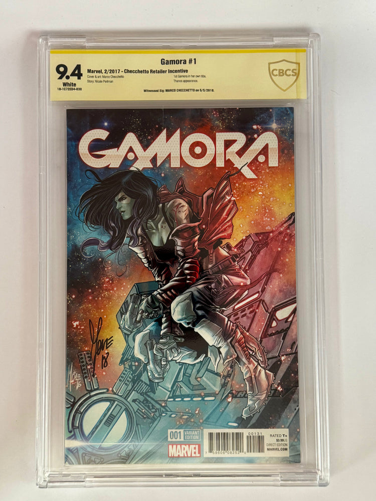GAMORA #1 SIGNED BY CHACCHETTO | 1:25 VAR CBCS 9.4 SS YELLOW LABEL [IN STOCK] (ONLINE ORDER ONLY)