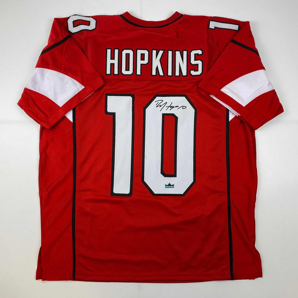 Facsimile Autographed DeAndre Hopkins Arizona Red Reprint Laser Auto Football Jersey Size Men's XL (ONLINE ORDER ONLY)