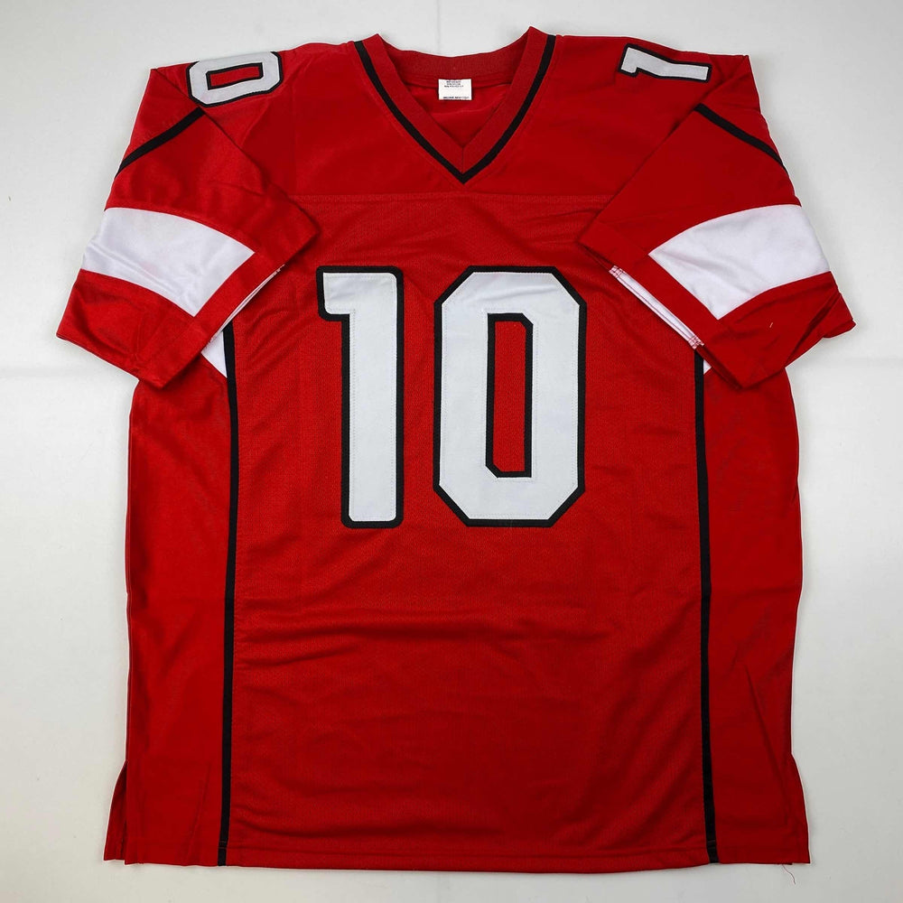 Facsimile Autographed DeAndre Hopkins Arizona Red Reprint Laser Auto Football Jersey Size Men's XL (ONLINE ORDER ONLY)