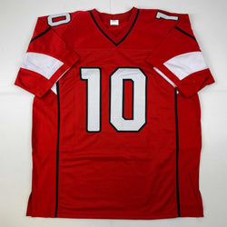 Facsimile Autographed DeAndre Hopkins Arizona Red Reprint Laser Auto Football Jersey Size Men's XL (ONLINE ORDER ONLY)