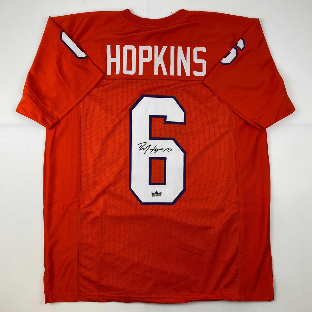 Facsimile Autographed DeAndre Hopkins Clemson Orange Reprint Laser Auto College Football Jersey Size Men's XL (ONLINE ORDER ONLY)