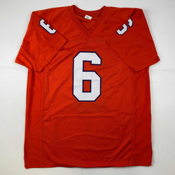 Facsimile Autographed DeAndre Hopkins Clemson Orange Reprint Laser Auto College Football Jersey Size Men's XL (ONLINE ORDER ONLY)