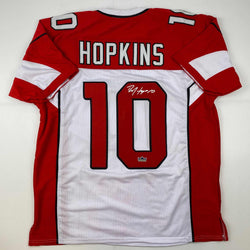 Facsimile Autographed DeAndre Hopkins Arizona White Reprint Laser Auto Football Jersey Size Men's XL (ONLINE ORDER ONLY)