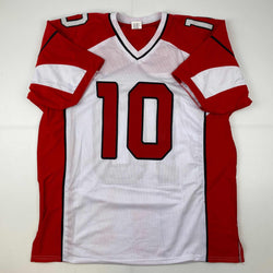 Facsimile Autographed DeAndre Hopkins Arizona White Reprint Laser Auto Football Jersey Size Men's XL (ONLINE ORDER ONLY)