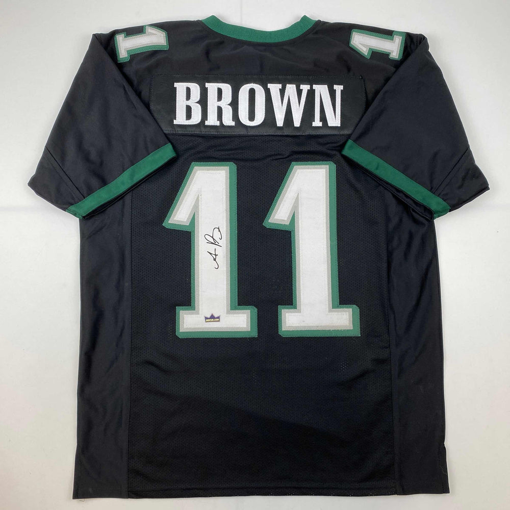 Facsimile Autographed AJ A.J. Brown Philadelphia Black Reprint Laser Auto Football Jersey Size Men's XL (ONLINE ORDER ONLY)