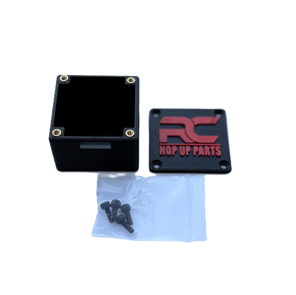 RC Hop Up Parts Large RC Receiver Box Black, Threaded M3 Inserts and Lid for CEN Racing F450, F250, Sicario (ONLINE ORDER ONLY)