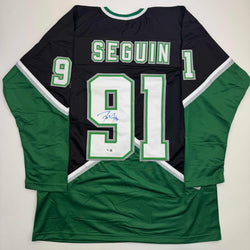 Autographed/Signed Tyler Seguin Dallas Black Hockey Jersey Beckett BAS COA