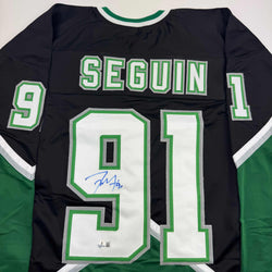 Autographed/Signed Tyler Seguin Dallas Black Hockey Jersey Beckett BAS COA