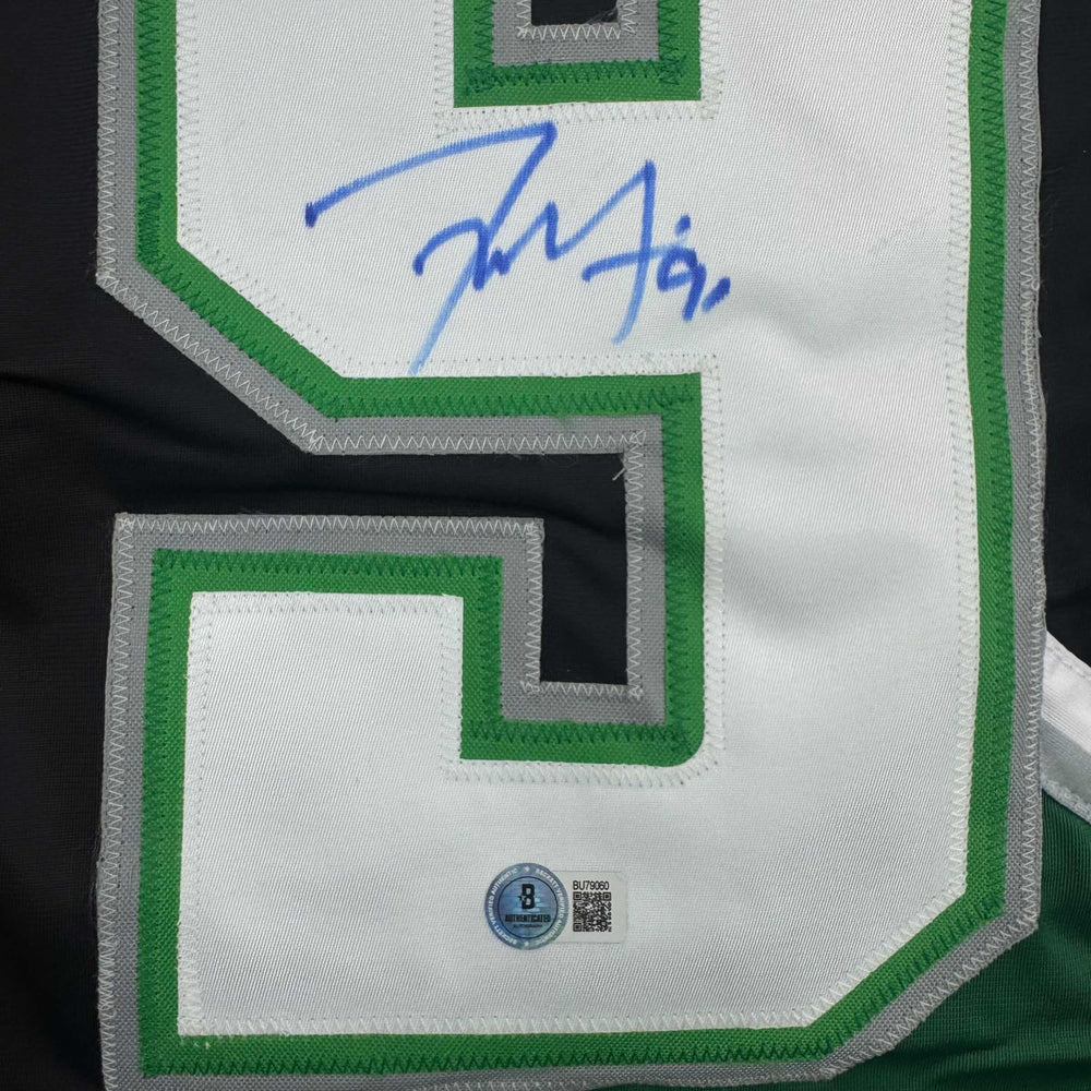 Autographed/Signed Tyler Seguin Dallas Black Hockey Jersey Beckett BAS COA