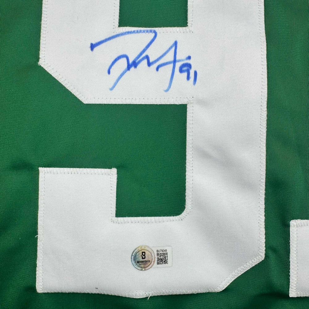 Autographed/Signed Tyler Seguin Dallas Green Hockey Jersey Beckett BAS COA