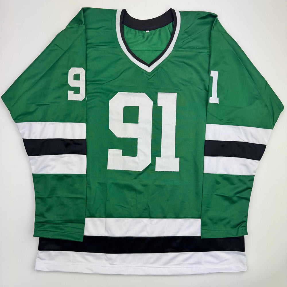 Autographed/Signed Tyler Seguin Dallas Green Hockey Jersey Beckett BAS COA