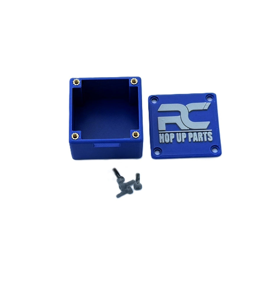 RC Hop Up Parts Large RC Receiver Box Blue, Threaded M3 Inserts and Lid for CEN Racing F450, F250, Sicario (ONLINE ORDER ONLY)