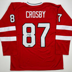 Facsimile Autographed Sidney Crosby Canada Red 2025 4 Nations Face-Off Reprint Laser Auto Hockey Jersey Size Men's XL (ONLINE ORDER ONLY)
